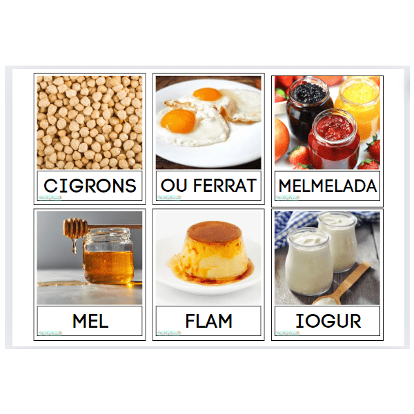 Vocabulari de menjar divers