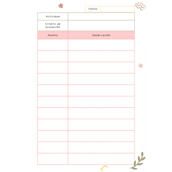 Cuaderno de observación