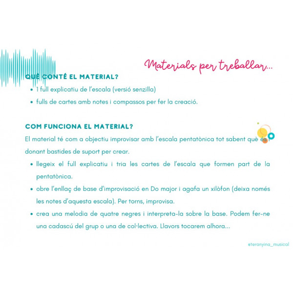 Improvisem amb la pentatònica (i instruments de colors)