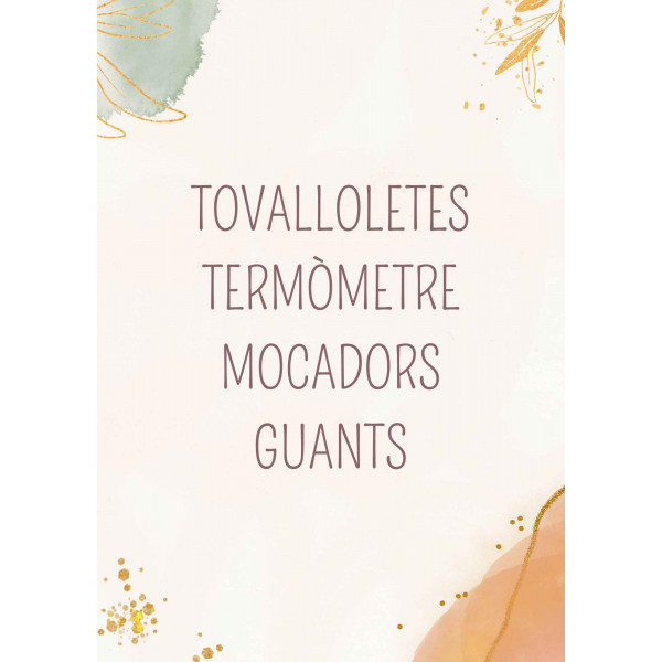 Cartells armari material “terra”