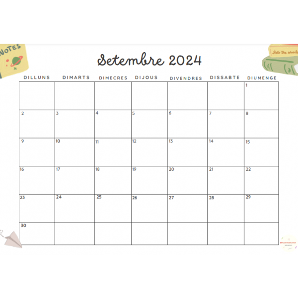 Calendari Mensual 2024-25