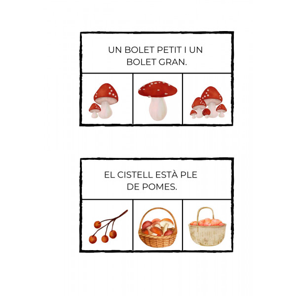 Comprensió lectora frase simple TARDOR.