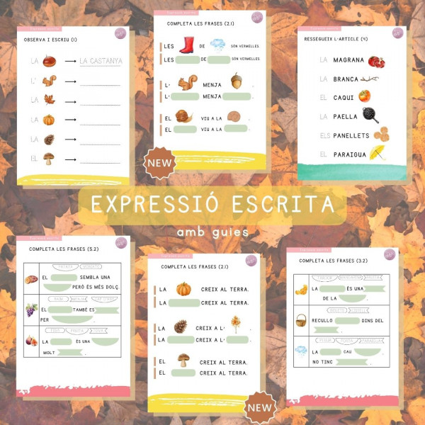 Ampliació passatemps de tardor lectoescriptura