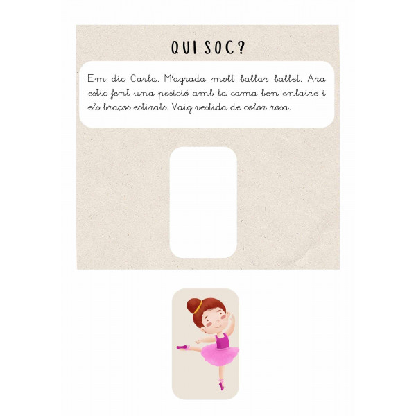 Comprensió lectora: Qui soc? ( lletra lligada)