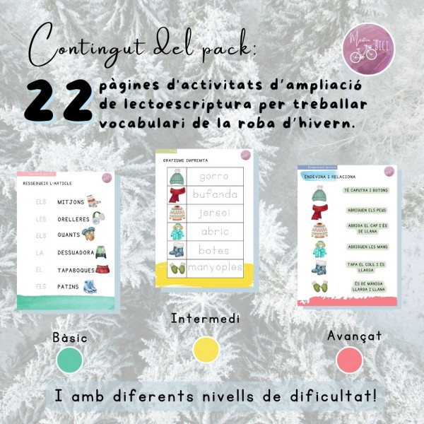 Ampliació passatemps d'hivern - lectoescriptura