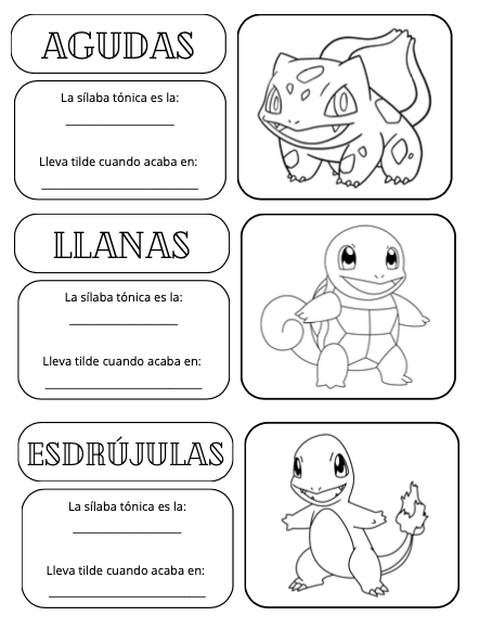 ACENTUACIÓN POKÉMON