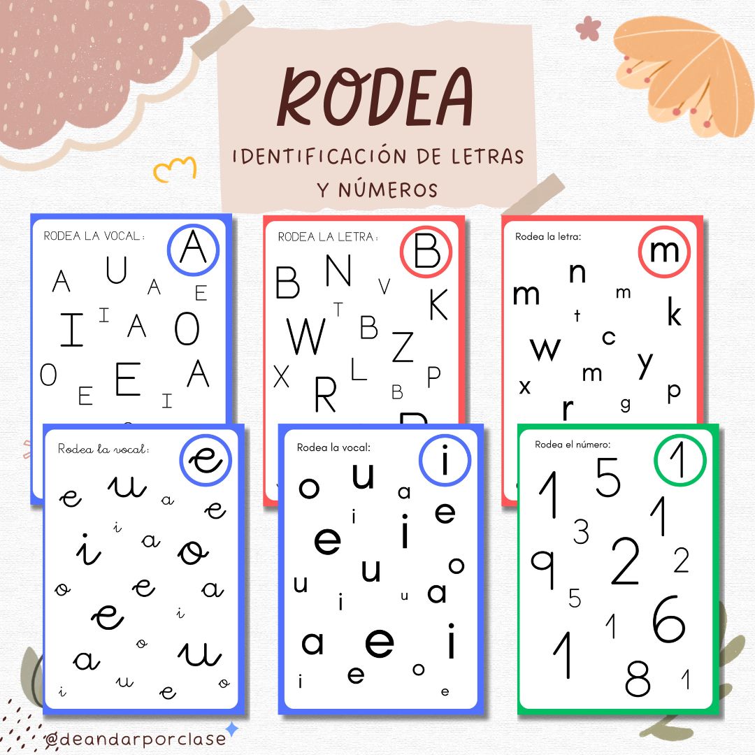 Rodea la letra o el número