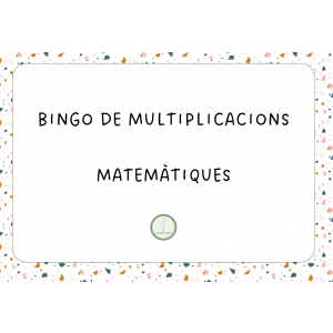 Bingo Multiplicacions Matemàtiques