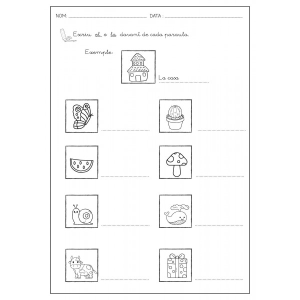 15 Fitxes per treballar EL - LA ____ LES - ELS