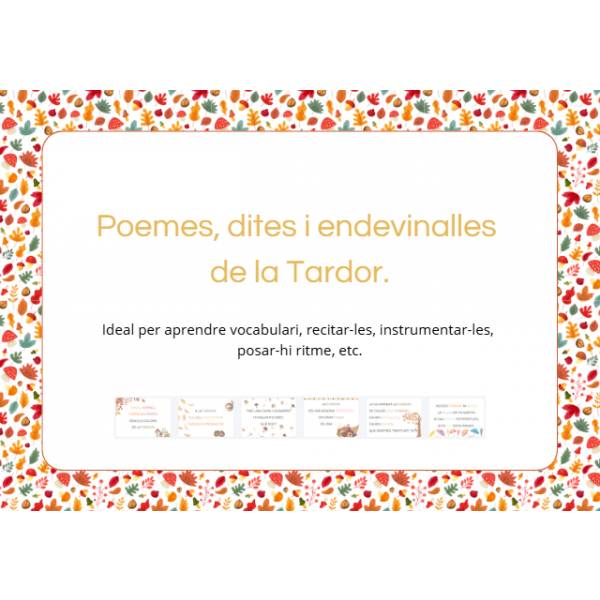 Poemes, dites i endevinalles de la Tardor