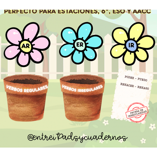 Jardín Verbal: Clasificando verbos