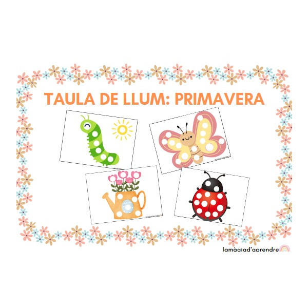 Taula de llum: primavera
