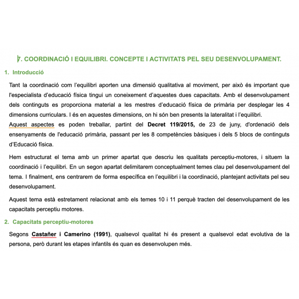 Tema 7: Coordinació i equilibri