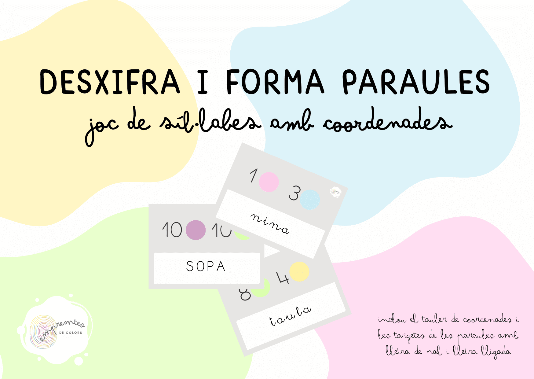 DESXIFRA I FORMA PARAULES: Joc de síl·labes amb coordenades!