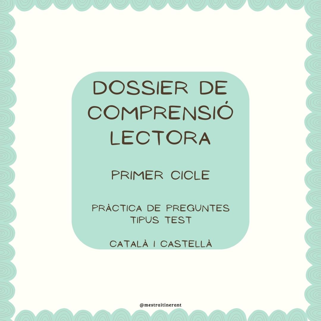 DOSSIER COMPRENSIÓ LECTORA