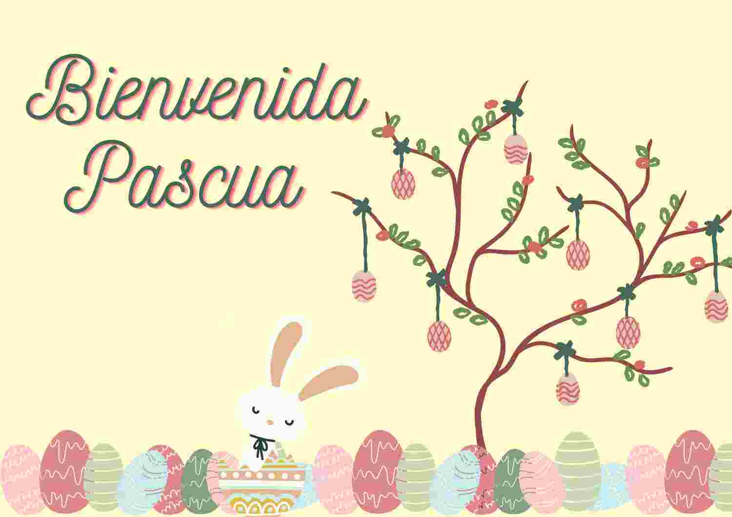 Cartel bienvenida Pascua
