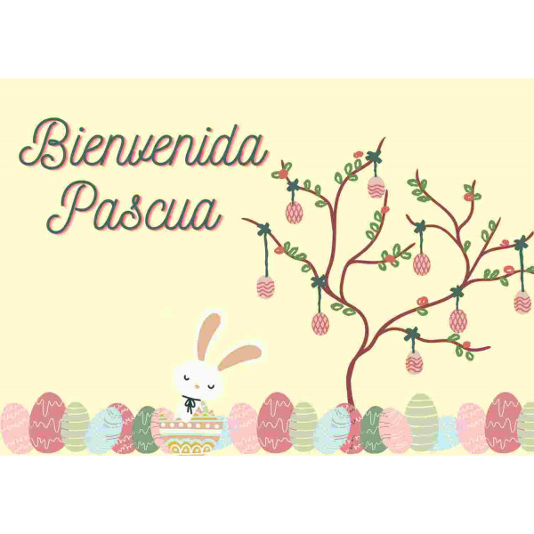 Cartel bienvenida Pascua