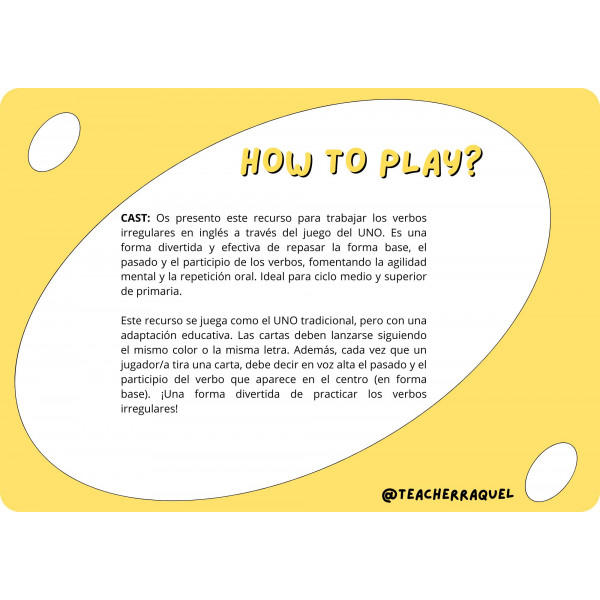UNO IRREGULAR VERBS