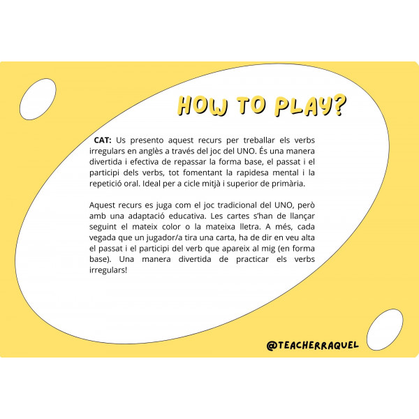 UNO IRREGULAR VERBS