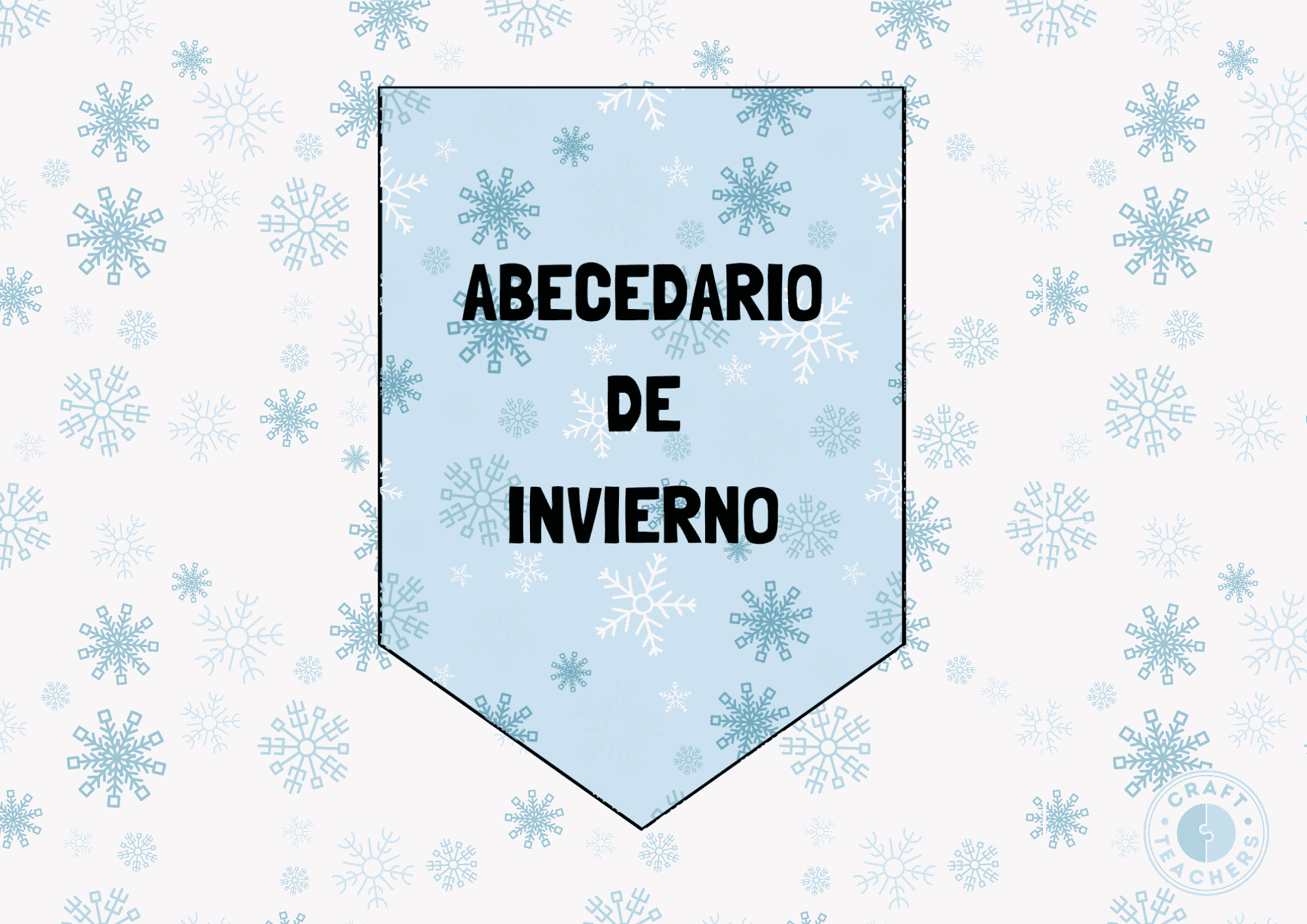 Abecedario invierno banderines