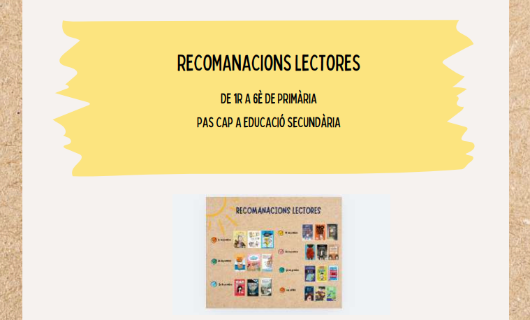 Recomanacions literàries PRIMÀRIA