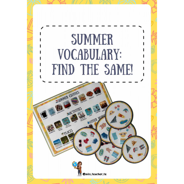 Summer Vocabulary: Find the same