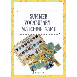 Summer Vocabulary: Matching game
