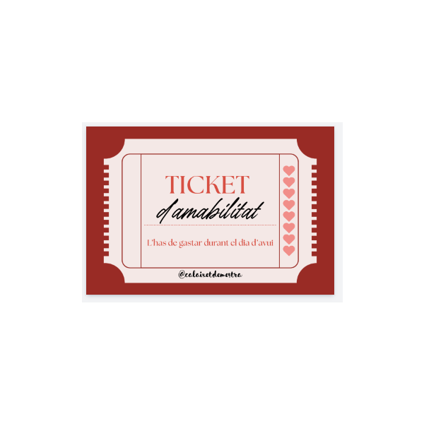 Ticket d'amabilitat