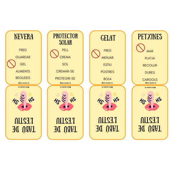 Vocabulari de l'estiu: Paraules tabú