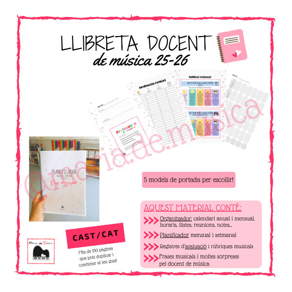 Llibreta docent música CATALÀ 25-26