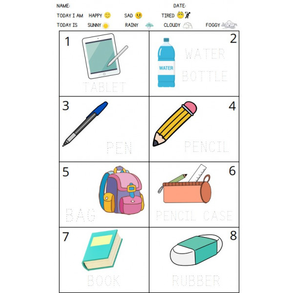SCHOOL SUPPLIES ACTIVITY