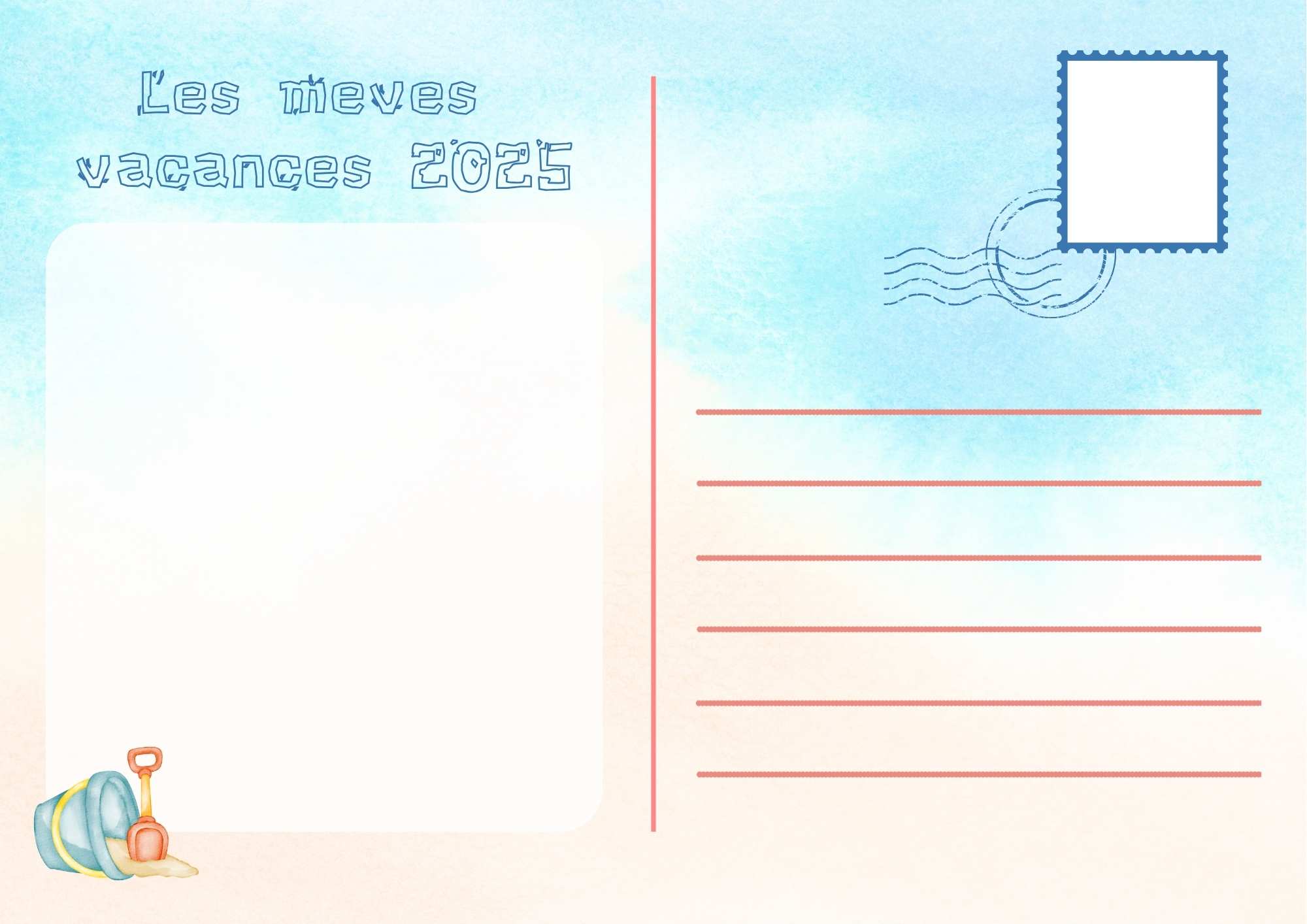 POSTAL DE VACANCES