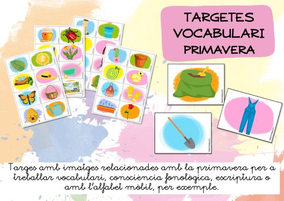 Targetes de vocabulari de primavera