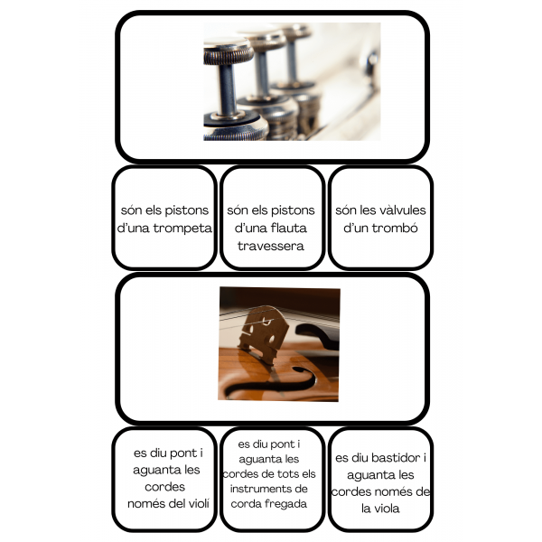 Instruments: troba l'opció correcta