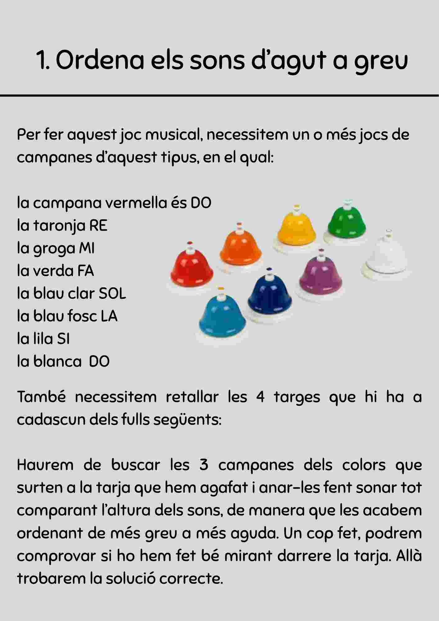 4 racons per treballar l'altura del so a través de campanes afinades