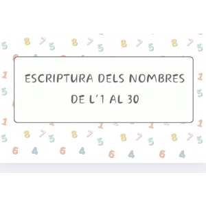 Escriptura nombres 1-30