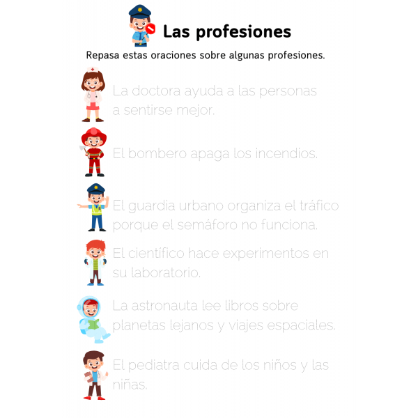 Vocabulario de las profesiones