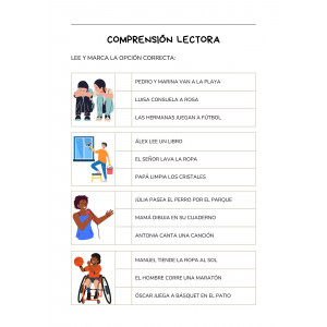 COMPRENSIÓN LECTORA con imágenes