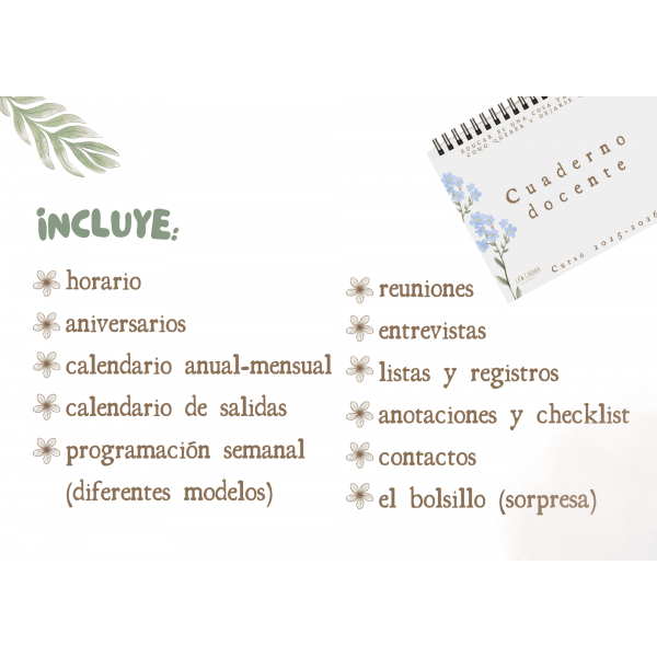 CUADERNO IMPRIMIBLE PARA DOCENTES EN FORMATO PDF CURSO 25-26