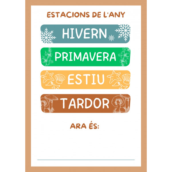 CALENDARI D'AULA I UNA DITA PER A CADA MES