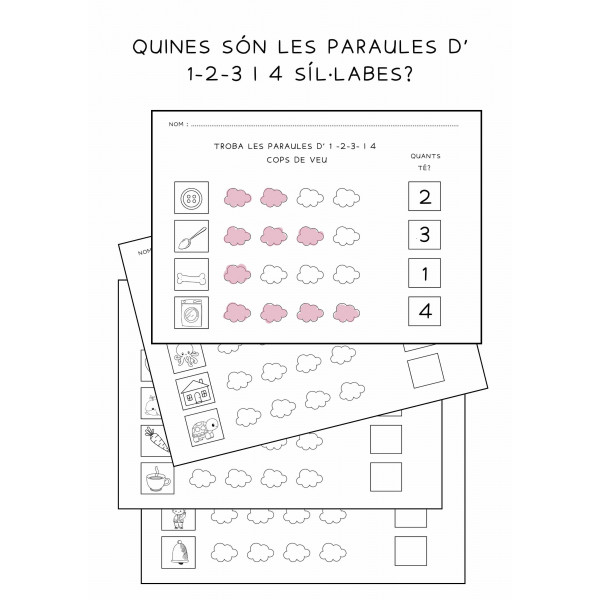 TROBA LES PARAULES DE 1-2-3 I 4 SÍL·LABES