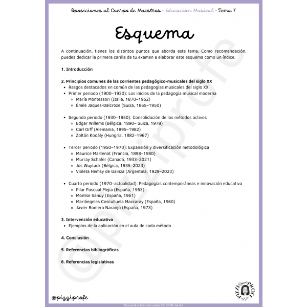 Tema 7 - Oposición al Cuerpo de Maestros de Educación Musical - Aragón Autora: pizziprofe