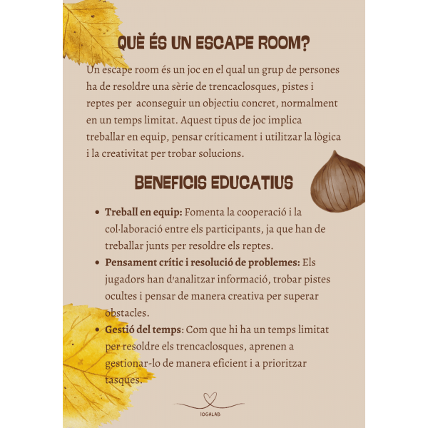 ESCAPE ROOM DE IOGA I TARDOR