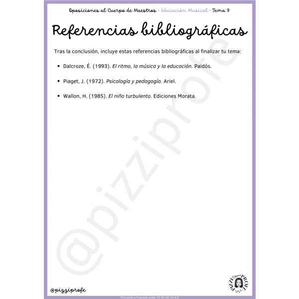 Tema 9 - Oposición al Cuerpo de Maestros de Educación Musical - Aragón Autora: pizziprofe