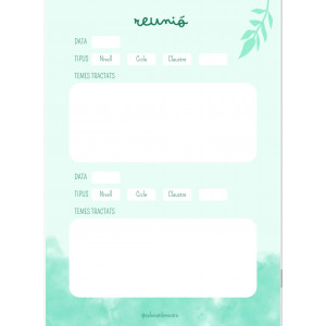 Quadern docent atemporal! Color verd