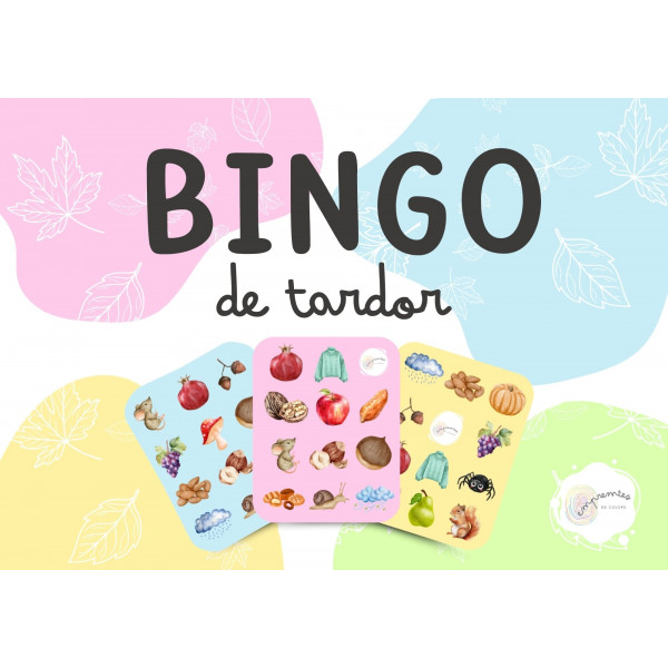 BINGO DE TARDOR: amb targetes de vocabulari amb lletra de pal i lligada