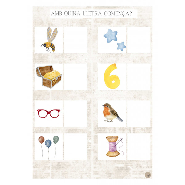 Amb quina lletra comença? Consciència fonològica: so inicial.