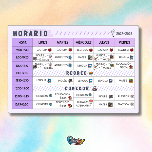 HORARIO DE CLASE