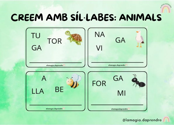 Creem amb síl·labes. ANIMALS