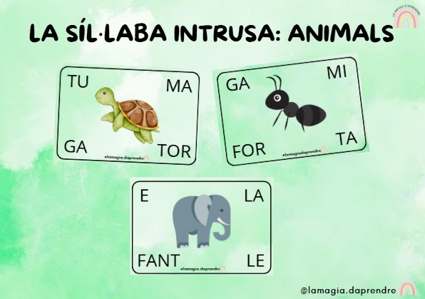 Síl·laba intrusa: animals